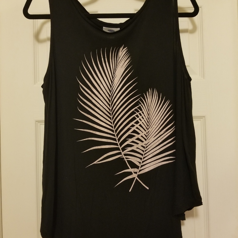 Old Navy Black Swing Tank Top with Sparkles